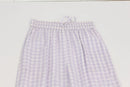 Purple Checkered Drawstring Pants – S-2