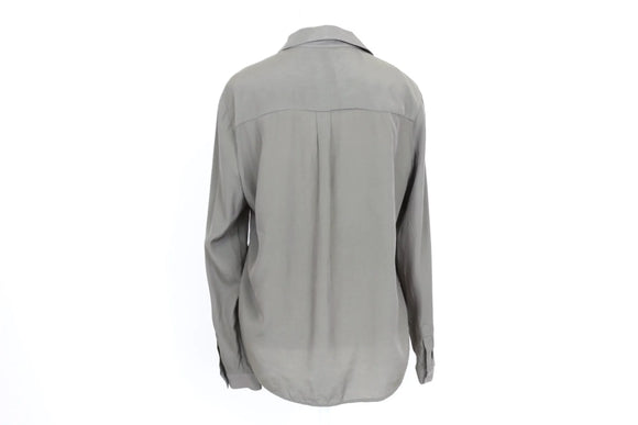 Olive Green Long Sleeve Shirt – Size 12 | Thrift Finds