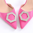 Milla Bright Pink Pointed-Toe Slingback Heels - Size 7-3