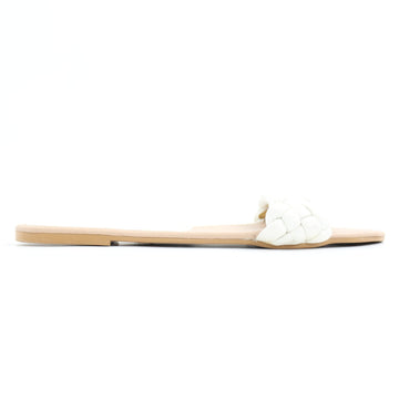 Edit White Braided Slip-On Sandals - Size 7