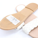 Edit White Braided Slip-On Sandals - Size 7-4