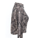 Sissy Boy Snake Print Long-Sleeve Knit Blouse - Size L-4