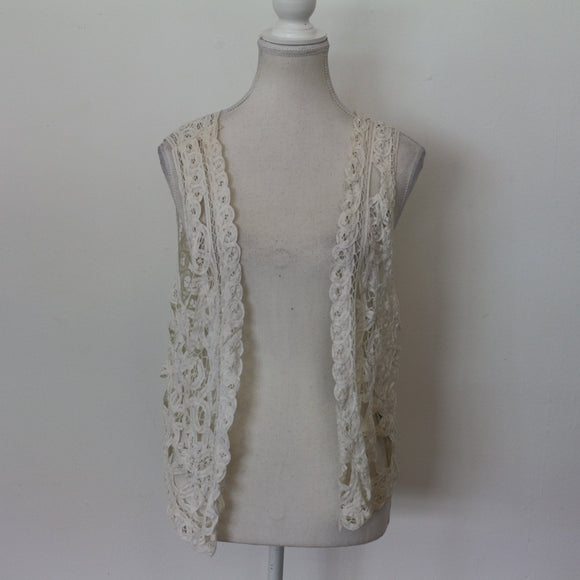 Cream Lace Vest - Size L