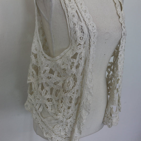 Cream Lace Vest - Size L