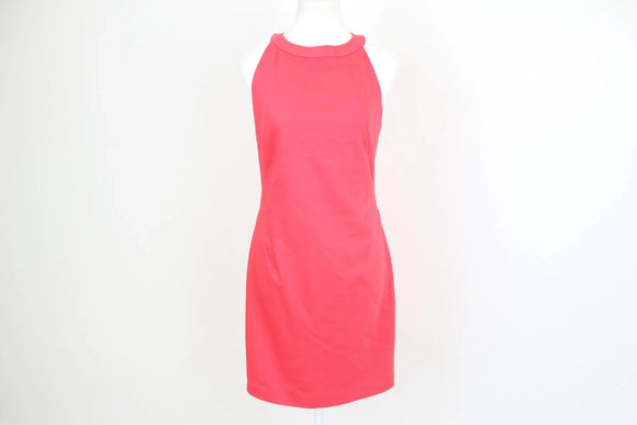 Coral Pink Bodycon Dress – Low Cut Back | Size M | Thrift Finds