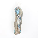 Animal Print One-Shoulder Bodycon Dress with Pearl Detail - Size S-3