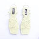 MNG Lime Green Strappy Sandals - Size 40-2