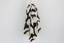 Black & Cream Patterned Long-Sleeve Blouse – Size M | Brand new-4