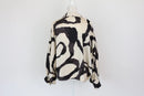 Black & Cream Patterned Long-Sleeve Blouse – Size M | Brand new-5