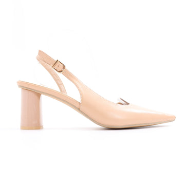 Edit Nude Pointed-Toe Slingbacks - Size 7