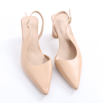 Edit Nude Pointed-Toe Slingbacks - Size 7 - 0