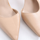 Edit Nude Pointed-Toe Slingbacks - Size 7-3