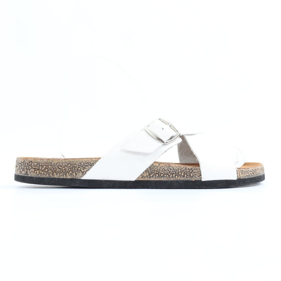 Superbalist White Criss-Cross Sandals - Size 7