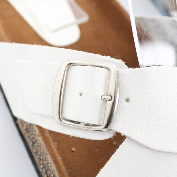 Superbalist White Criss-Cross Sandals - Size 7