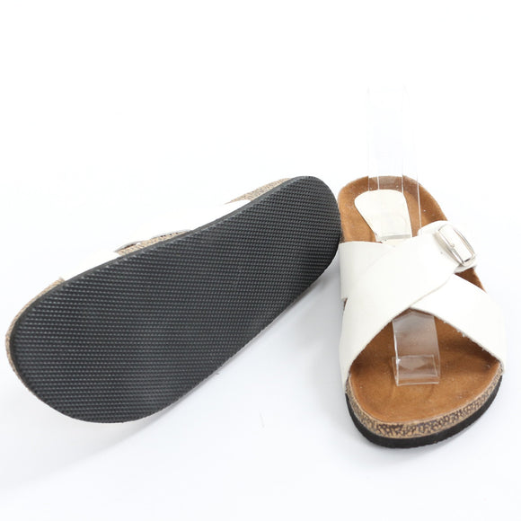 Superbalist White Criss-Cross Sandals - Size 7