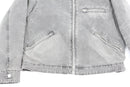 Zara Grey Denim Zip-Pocket Jacket – Size 28-3