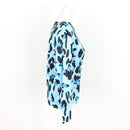 Blue Leopard Print Long-Sleeve Blouse - Size S-3