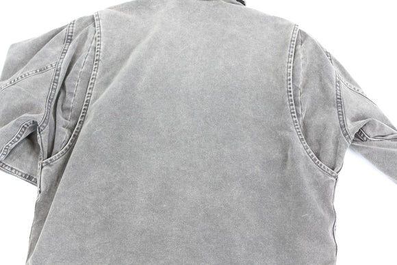 Zara Grey Denim Zip-Pocket Jacket – Size 28