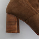 MNG Brown Genuine Suede Pointed-Toe Knee-High Boots - Size 40-3
