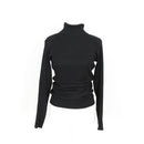 Woolworths Black Ribbed Polo-Neck Jersey - Size S-1