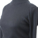 Woolworths Black Ribbed Polo-Neck Jersey - Size S-2