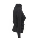 Woolworths Black Ribbed Polo-Neck Jersey - Size S-3