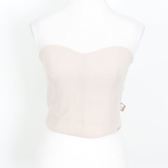 Sissy Boy Beige Cropped Corset Top - Size M