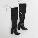 Castelon Patent Leather Thigh-High Boots - Size 38-1
