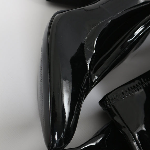 Castelon Patent Leather Thigh-High Boots - Size 38