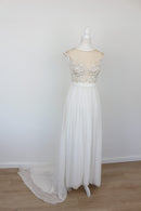 Soft White Wedding Dress with Veil – Size XS | Thrift Finds-2