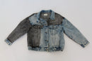 Two-Tone Light Blue & Grey Denim Jacket – M-3