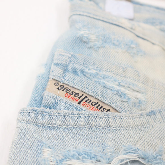 Diesel Faded Blue Denim Mini Skirt - Size 25