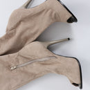 Castelon Suede Open-Toe Knee-High Boots - Size 37-5