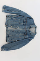 Medium Blue Oversized Denim Jacket – L-1