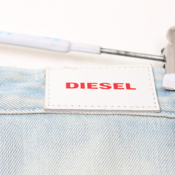 Diesel Faded Blue Denim Mini Skirt - Size 25