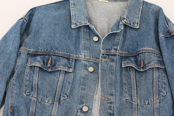 Medium Blue Oversized Denim Jacket – L