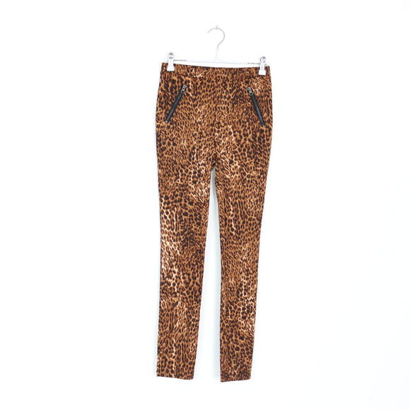 Leopard Print Tights - Size XS