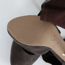Castelon Brown Cut-Out Heeled Boots - Size 37-6
