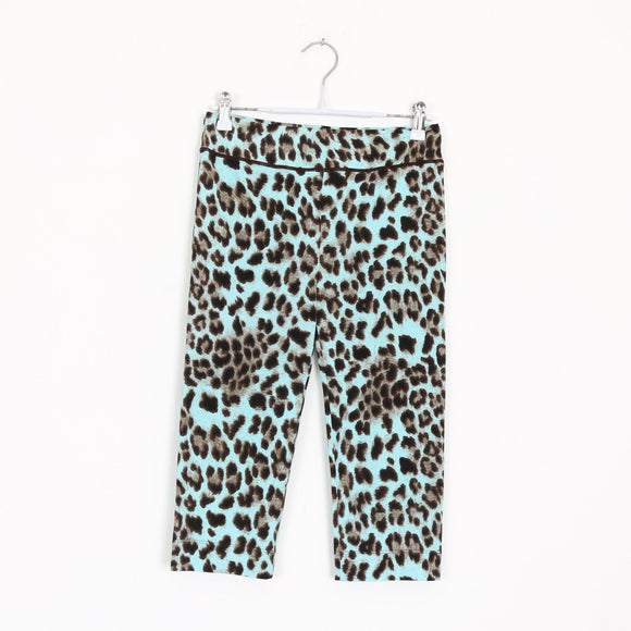 Philosophy Blue & Brown Leopard Print Capri Leggings - XS/S