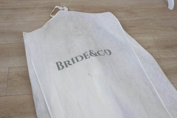 Soft White Wedding Dress with Veil – Size XS | Thrift Finds