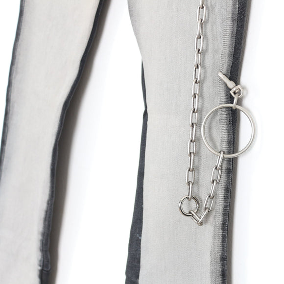 Diesel Two-Tone Skinny Jeans with Chain Detail - Size 25