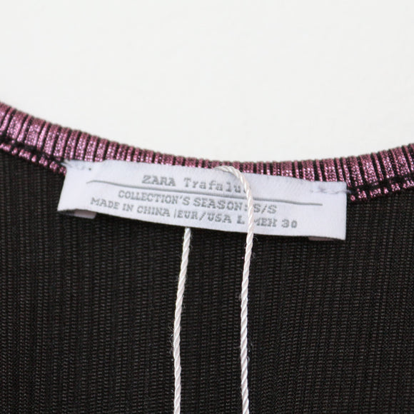 Zara Trafaluc Pink Metallic Tank Top - L