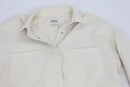 Zara White Denim Silver Snap-Button Shirt – S-2