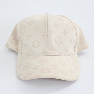Faux LV cream cap