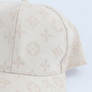 Faux LV cream cap-2