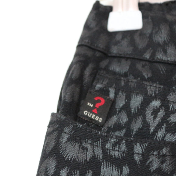 Guess Black Leopard Print Skinny Jeans - Size 24