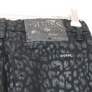 Guess Black Leopard Print Skinny Jeans - Size 24-5