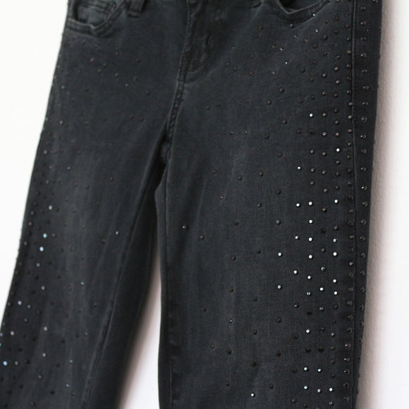 Guess Black Sparkle Skinny Jeans - Size 26 (Broken Button)