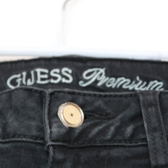 Guess Black Sparkle Skinny Jeans - Size 26 (Broken Button)