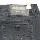 Guess Black Sparkle Skinny Jeans - Size 26 (Broken Button)-5